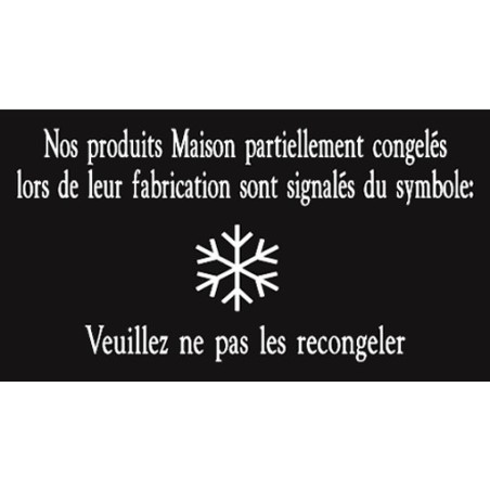 Pancarte d'information gravée Flocon - 123 128FG