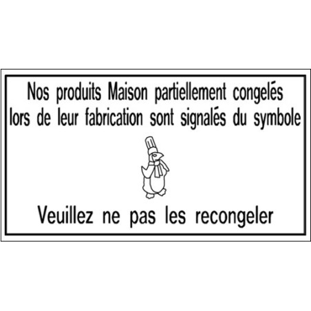 Pancarte d'information gravée Pingouin - 123 128PG