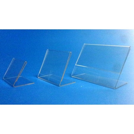 Supports étiquettes à poser - Socle à pince inox anneau