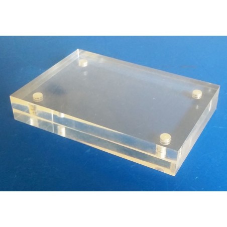 Supports étiquettes à poser - Bloc plexi magnétique droit