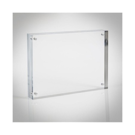 Supports étiquettes à poser - Bloc plexi magnétique droit