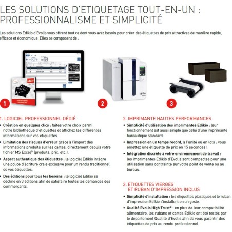 Kit evolis EDIKIO PRICETAG FLEX - SPECIAL ETIQUETTES DE PRIX DE BOULANGERIE