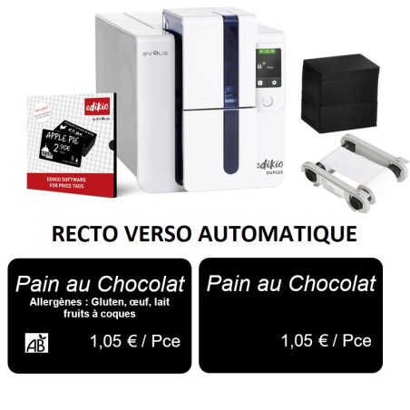 Kit evolis EDIKIO PRICETAG DUPLEX - Imprimante d'étiquettes de prix recto/verso automatique | LSM LINEAIRE