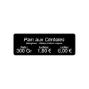 Cartes PVC noir mat longues 50 x 150 mm