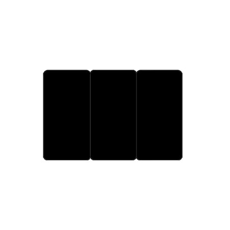 100 ou 300 Cartes PVC noir mat sécables 1/3_1/3_1/3 en 3 formats de 28 x 54 mm