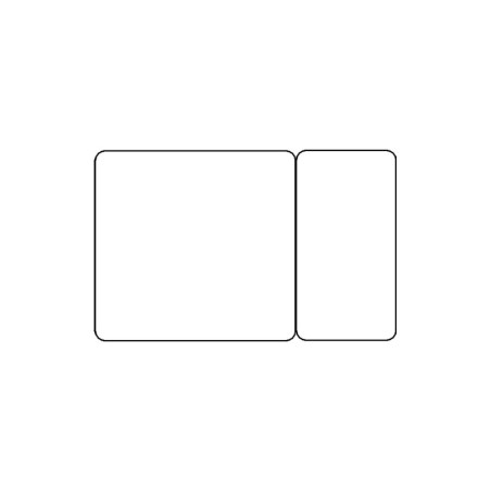 100 ou 300 Cartes PVC blanc sécables 1/3 2/3 - en 2 formats 54 x 87 et 28 x 54 mm