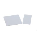 100 ou 300 Cartes PVC blanc sécables 1/3_1/3_1/3 en 3 formats de 28 x 54 mm
