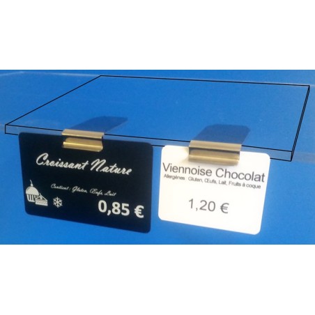 Supports étiquettes pour tablettes horizontales  - CLIPINOX HORIZONTAL