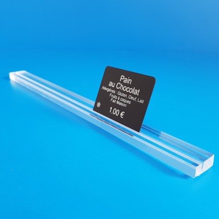 Réglette plexi à 1 rainure - TRANSPARENT