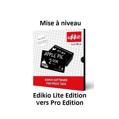 Mise à niveau Edikio Lite vers Pro Edition - Edikio price tag Version 1.1.4