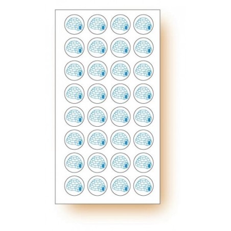 Adhésifs motif "Igloo" imprimées - 123 128