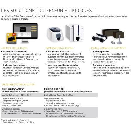 Evolis EDIKIO GUEST ACCESS - Imprimante d'étiquettes de buffets et de présentation 