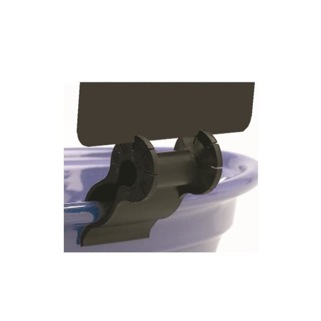 25 Supports étiquettes - CLIP pvc pince plat multiangle - Noir