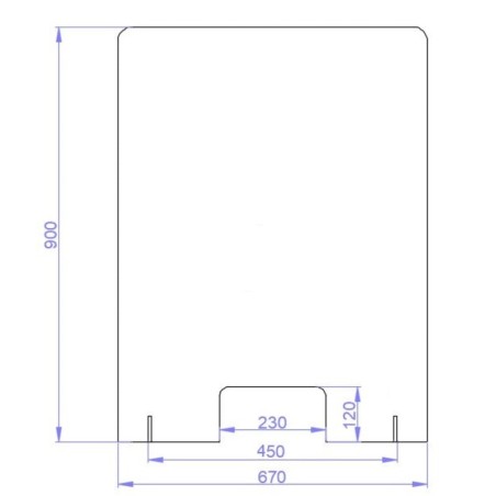 Protection plexiglas covid19 GM: 900x670mm