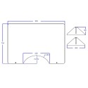 Hygiaphone plexiglas, épaisseur 5mm: H750x950mm