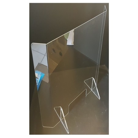 Protecteur plexi coronavirus - 2 plis, épaisseur 3mm: H900xL550mm