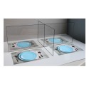 Protection plexi de table en croix : H500x1200mm