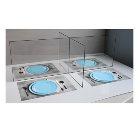 Protection plexi de table en croix : H500x1200mm