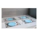 Protection plexi de table en croix : H500x1200mm