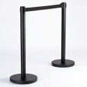 Lot de 2 Poteaux à sangle enrouleur sur socle