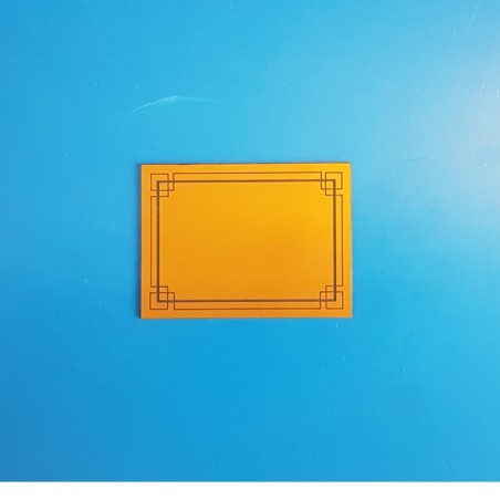 50 Étiquettes neutres - Fond or à 2 liserés noir - Ht 70 x lg 100 mm