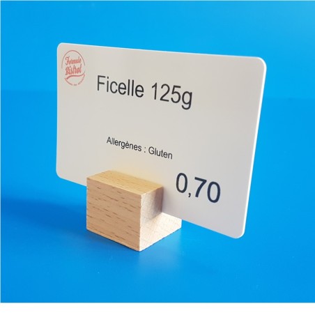 Socle bois cube à une rainure droite