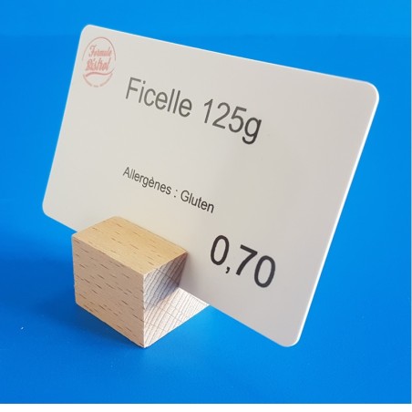 10 Socles bois cube à une rainure inclinée