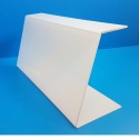 Protecteur survitrine plexi - base 200 x Ht 300 x retour 100 mm - lg 1000 mm