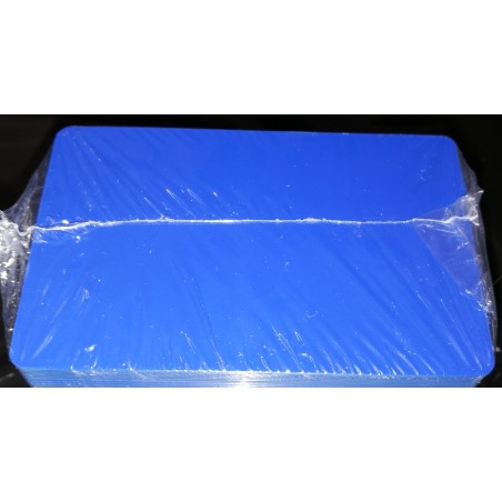 100 ou 300 Cartes PVC bleu foncé brillant - 54 x 86 mm