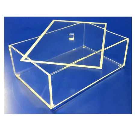 Boîte plexi à couvercle posé - lg 300 x lg 200 x ht 90 mm