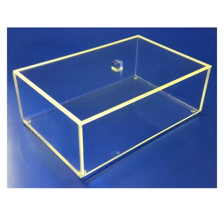 Boîte plexi à couvercle posé - lg 300 x lg 200 x ht 90 mm