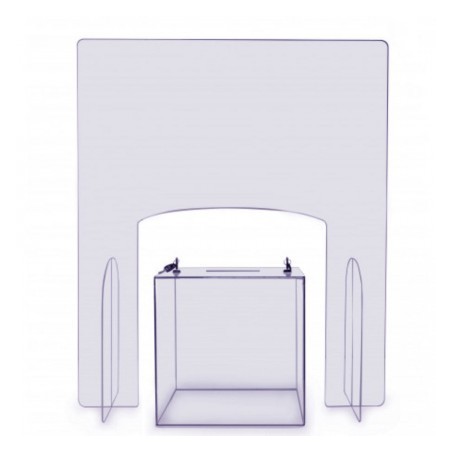 Protection plexi pour urne de bureau de vote - H1200xL1000mm