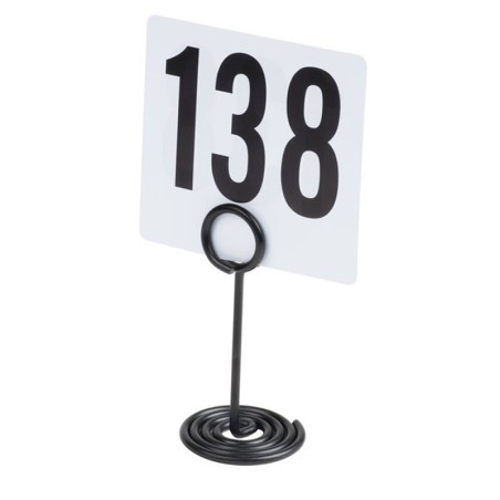 10 Socles à pince anneau métal noir - ht 105 mm