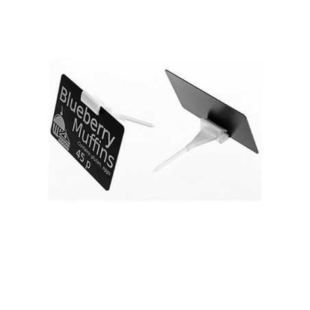 25 Piques prix PVC blanc 2 positions EV