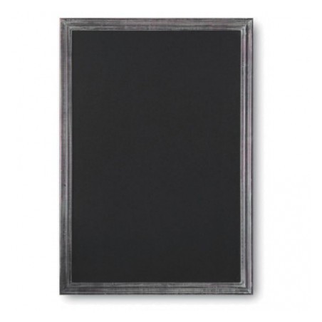 Ardoise avec cadre bois lazuré vieilli