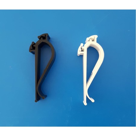 25 Supports étiquettes - CLIP pvc bocal mini - Noir