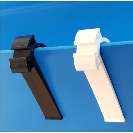 25 Supports étiquettes - CLIP pvc bocal mini - Noir