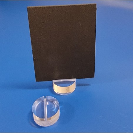 5 Socles rond en plexi - Diamètre 60mm x Ht 30 mm à 1 rainure