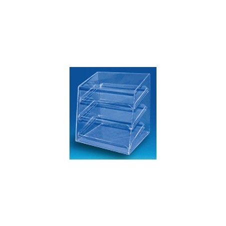 Protecteur plexi à 3 plateaux inclus - base 350  x ht 480 mm - lg 420 mm