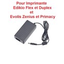 Bloc secteur d'alimentation pour imprimante Edikio Flex Duplex et Evolis Zenius Primacy