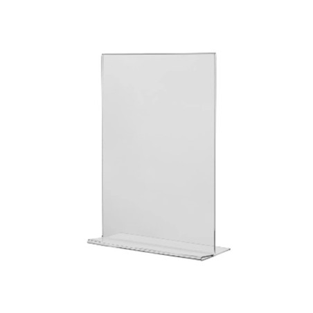 Porte visuels - Support plexi droit à poser - 2 faces
