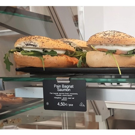 Supports étiquettes pour tablettes horizontales  - CLIPINOX HORIZONTAL