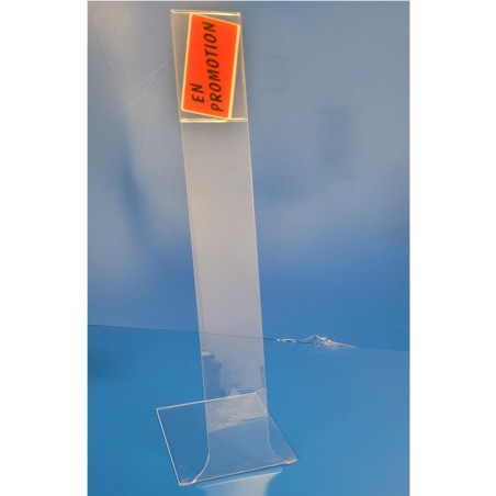 Chevalet plexi ht 520 mm avec porte "INFO" format A7