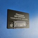 25 Clips monobloc porte-étiquettes pince tablette verre - ht 18 x lg 45mm