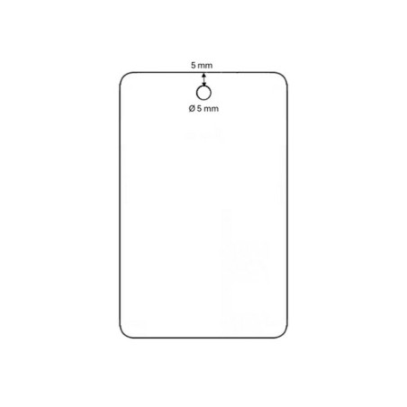 Cartes pvc Blanc avec perforation ronde verticales - 54 x 86 mm