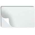 Cartes adhésives pvc Blanc brillant 54 x 86 mm - par 200 ou 500 ex
